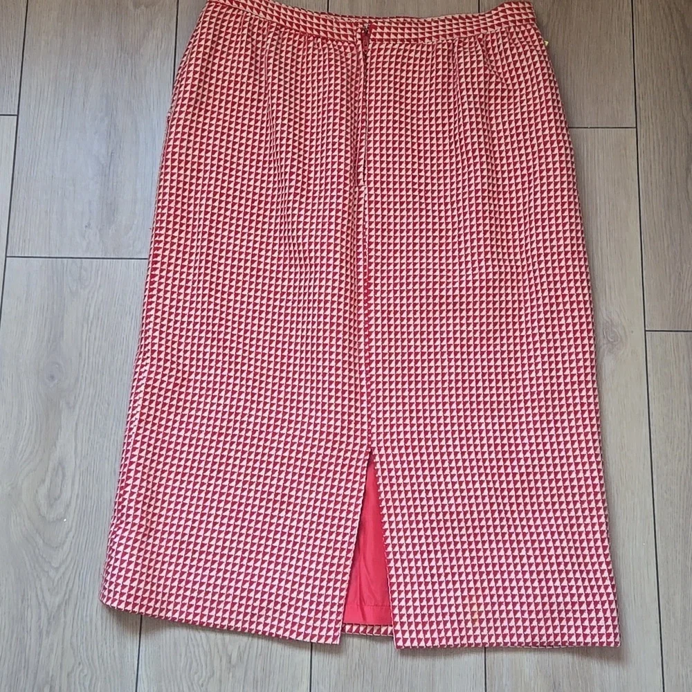 GUY LAROCHE Vintage Wool Cashmere Blend Pencil Skirt Sz 14 - Picture 5 of 11